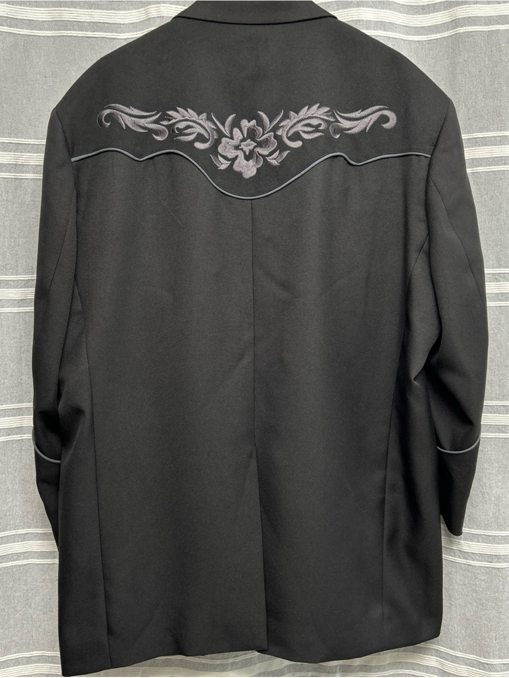 Scully Black Western Embroidered Sport Coat - Picture 6 of 16